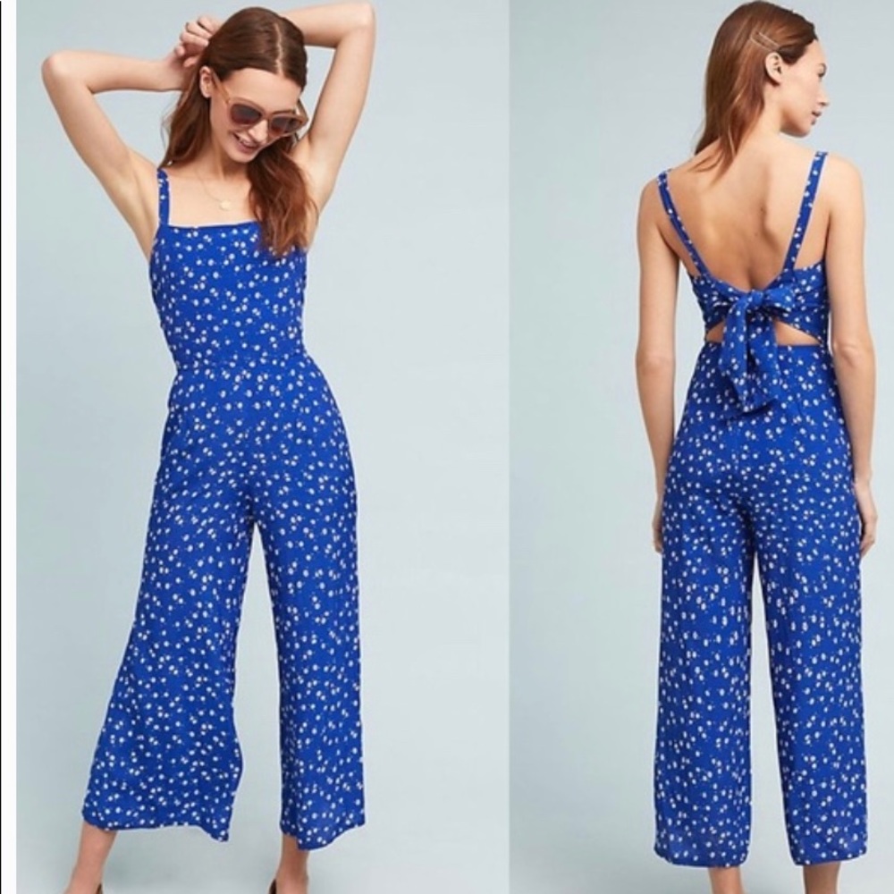 Floral Blue Jumpsuit